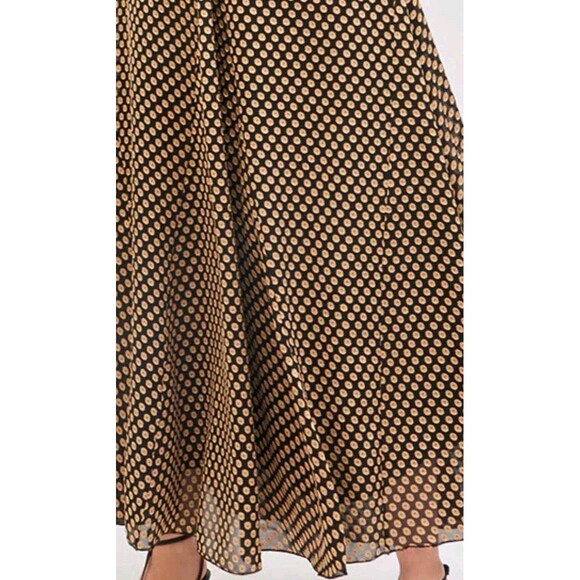 Antik Batik Maxi Skirt Polka Dot Size L/42 Black/Gold Jacquard Cotton Boho NWT - Picture 5 of 8